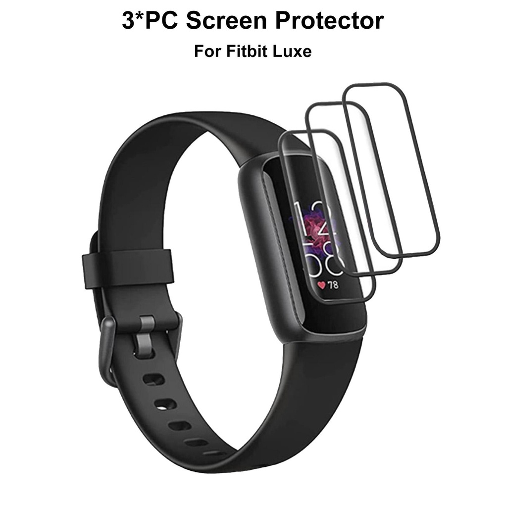 Set 3 Miếng Dán Màn Hình Cong 3d Bảo Vệ Toàn Diện Cho Fitbit Luxe