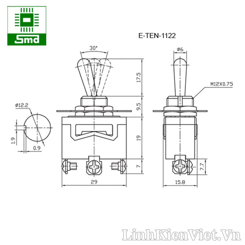 Công tắc gạt E-TEN1122