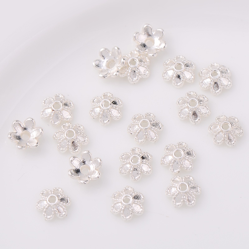 Vòng Tay/Giá Đỡ/Vòng Tay/Dây Chuyền Xỏ Hạt diy Bằng Đồng Mạ Bạc 10 Màu Tùy Chọn diy