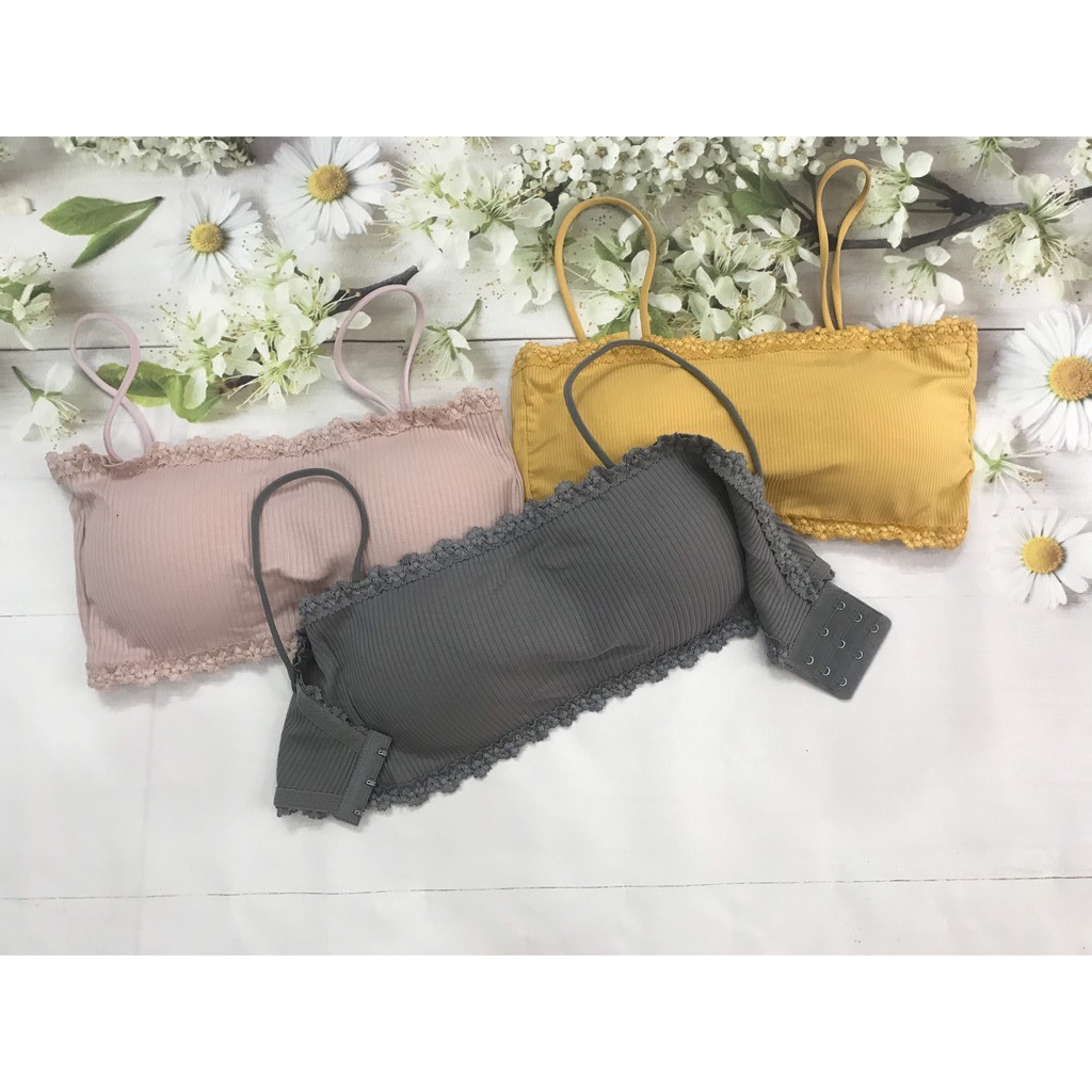Áo Bra Dây Có Móc - Viền Ren Hoa - Cài Dễ Thương | BigBuy360 - bigbuy360.vn