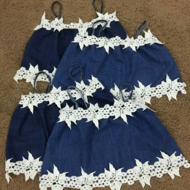 Áo hai dây phối ren