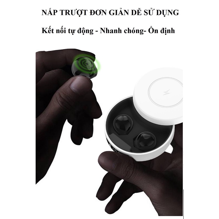 Tai nghe nhét tai Huqu PROX6 - Kiêm sạc không dây cho điện thoại di động