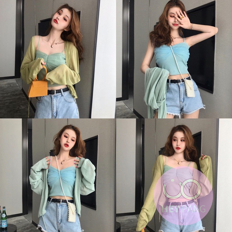 Áo hai dây nữ croptop body ngực giả nơ mềm mại chất liệu thun gân co giãn tốt HEYPANG VN021