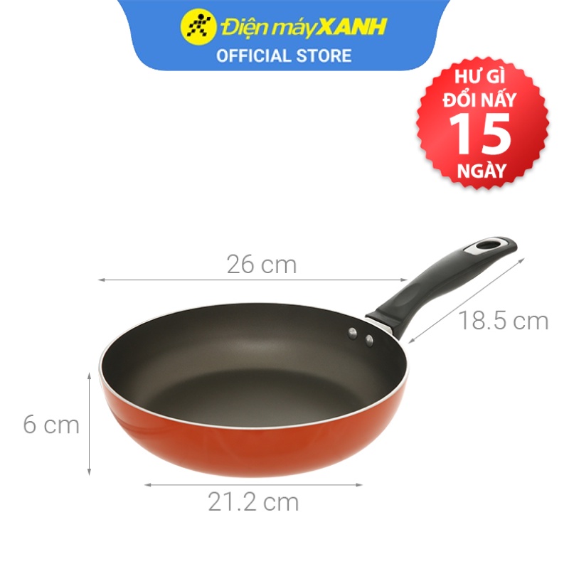 Chảo nhôm chống dính đáy từ 26 cm DMX CTE 26