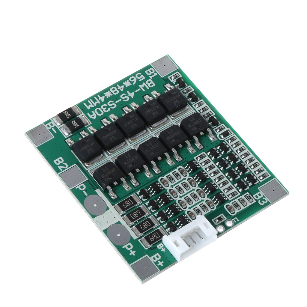 Bảng Mạch Bảo Vệ Pin BMS 30a 12.8v W/3.2V 4S LiFePo4 18650