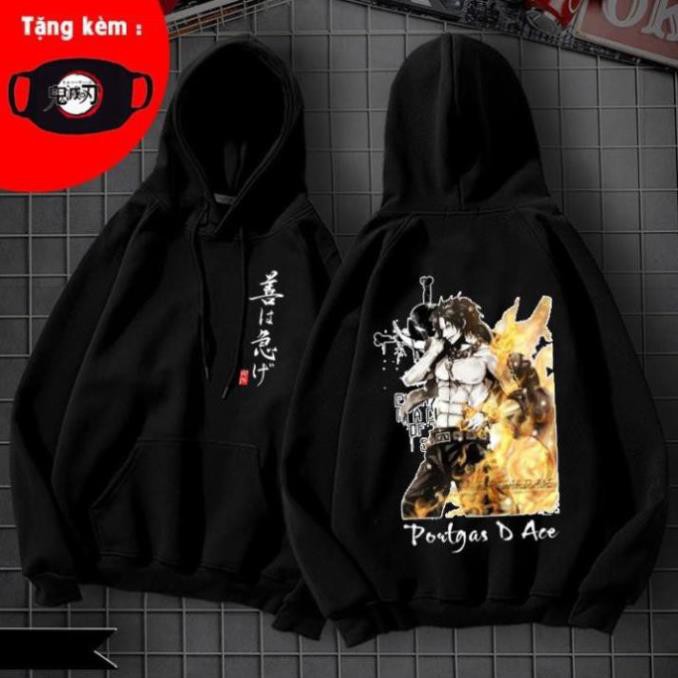 ONE PIECE Áo Hoodies  Thời Trang 3d danh cho nam áo cực chất, tặng kèm bịt mặt