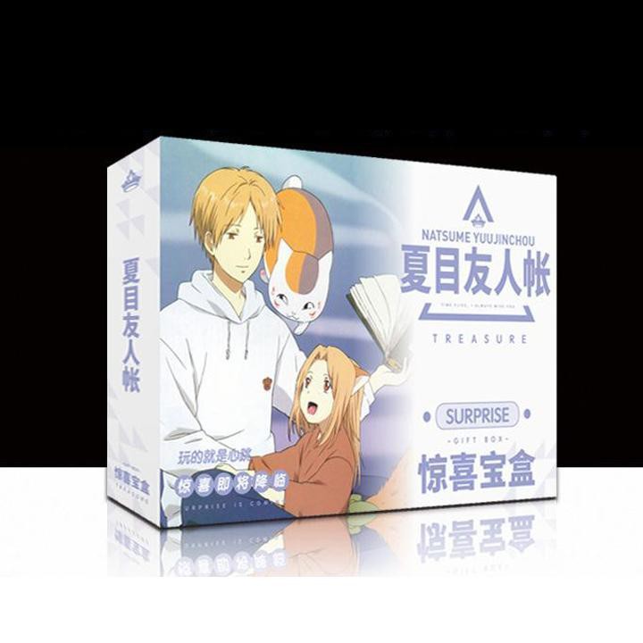 (Tam giác) Hộp quà Natsume Yuujin chou Natsume 's Book of Friends A5 có poster bookmark banner huy hiệu album ảnh anime