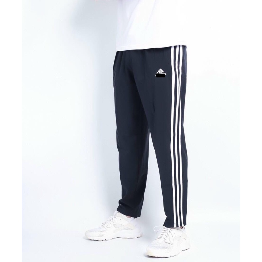 Quần Gió Thể Thao Nam 3 Sọc Ống Suông Cao Cấp ZENOMA Vải Gió Dù Thể Thao Có Khóa Túi-Z308