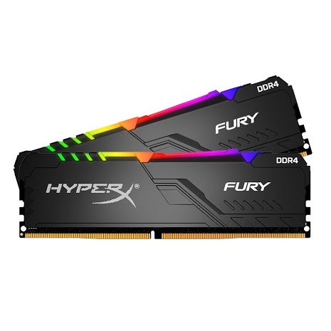 RAM PC 16GB / 32GB Kingston DDR4 Bus 3600MHz HyperX Fury RGB C17 (Bộ KIT 2 Thanh)