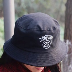 MŨ NÓN, NÓN BUCKET, TAI BÈO STUSSY MÀU ĐEN