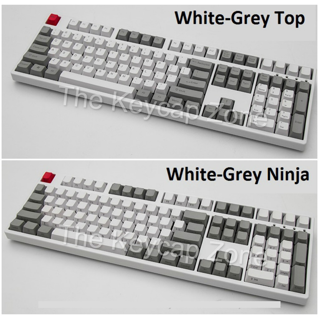 Set Keycap PBT nhiều phối màu Carbon, BOW, Chalk nút bàn phím cơ, phù hợp bàn phím cơ layout cơ bản, không xuyên led