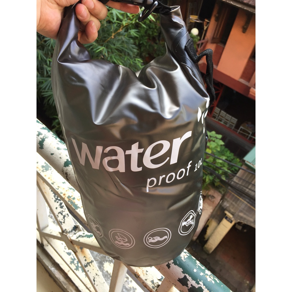 Túi chống nước Size 10L 20L 30L chất liệu nhựa dẻo PVC, đựng đồ cá nhân đi biển, đi bơi, đi du lịch chống nước hoàn toàn