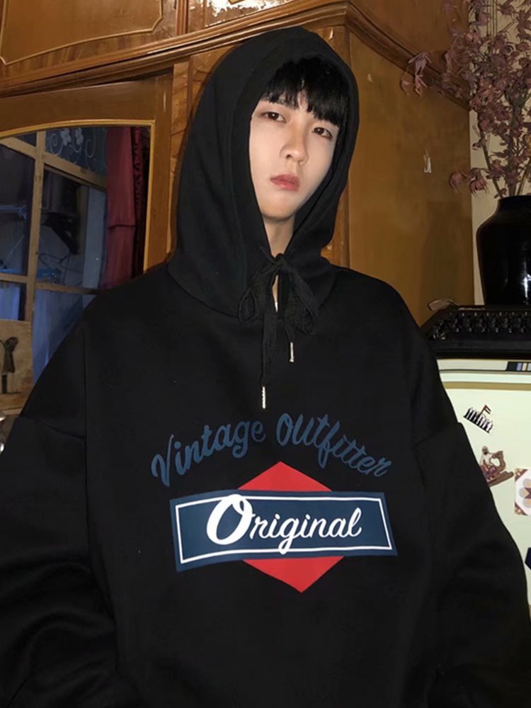 Áo hoodie dáng rộng in chữ phong cách trẻ trung cho giới trẻ | BigBuy360 - bigbuy360.vn