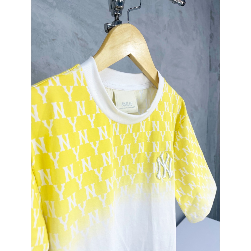 (HÀNG XUẤT XỊN) Áo phối màu vàng trắng xanh lá 1804 M/L/B MONOGRAM TEE Made in Cambodia full tag code
