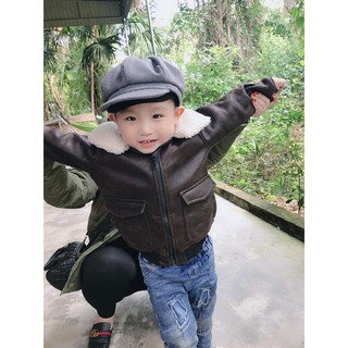 Áo da bomber thật phi công hàng đẹp loại 1 (da xước)
