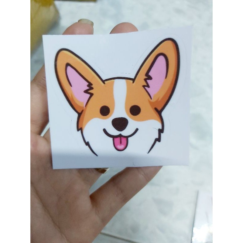 BST Tem Decal Sticker Chú Chó Cute Dán Điện Thoại, Nón, Xe Giá Rẻ