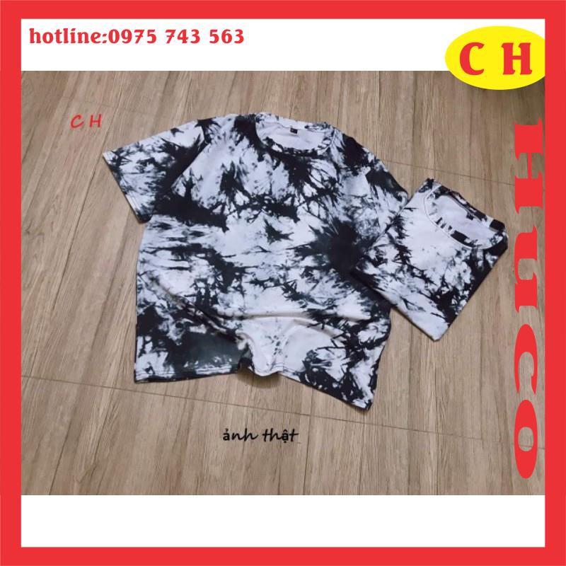 áo phông, thun tay lỡ chất cotton, áo loang đen form thụng unisex freesize🦋thời trang nam nữ, cặp, nhóm giá rẻ hottrend