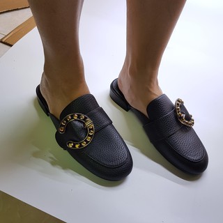 [M93-299] Dép Sục Bệt Gucci Da Đen - Size 38