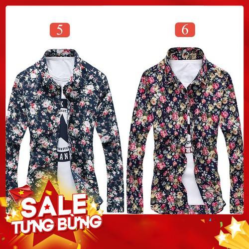 Áo Sơ Mi Nam họa tiết dài tay Hàn Quốc form body - SM75 - Hàng nhập khẩu