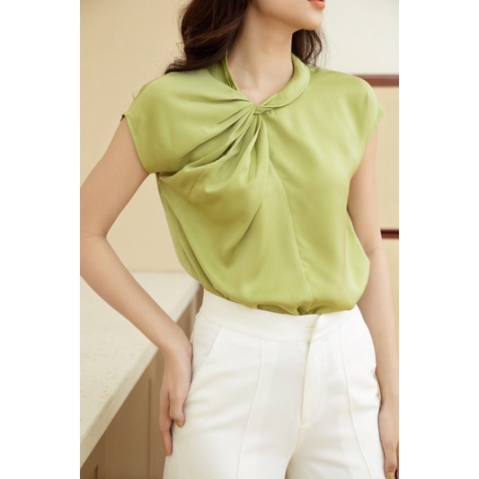 Áo cổ xoắn tay chờm Avocado
