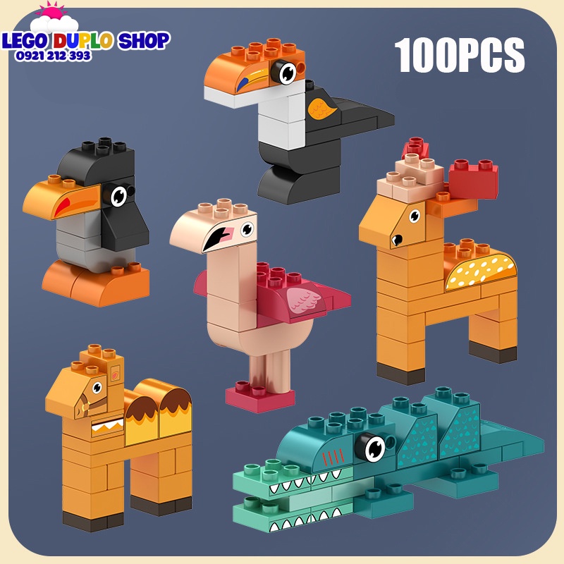 🌈 Bộ Lego Duplo Xếp Hình Thú Rừng Ngộ Nghĩnh 100 Chi Tiết Cho Bé