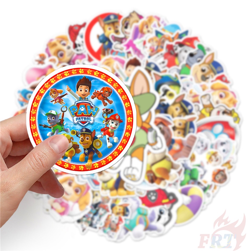 Set 50 hình dán họa tiết hoạt hình PAW Patrol Series 03 TV Shows chống thấm nước trang trí ván trượt laptop