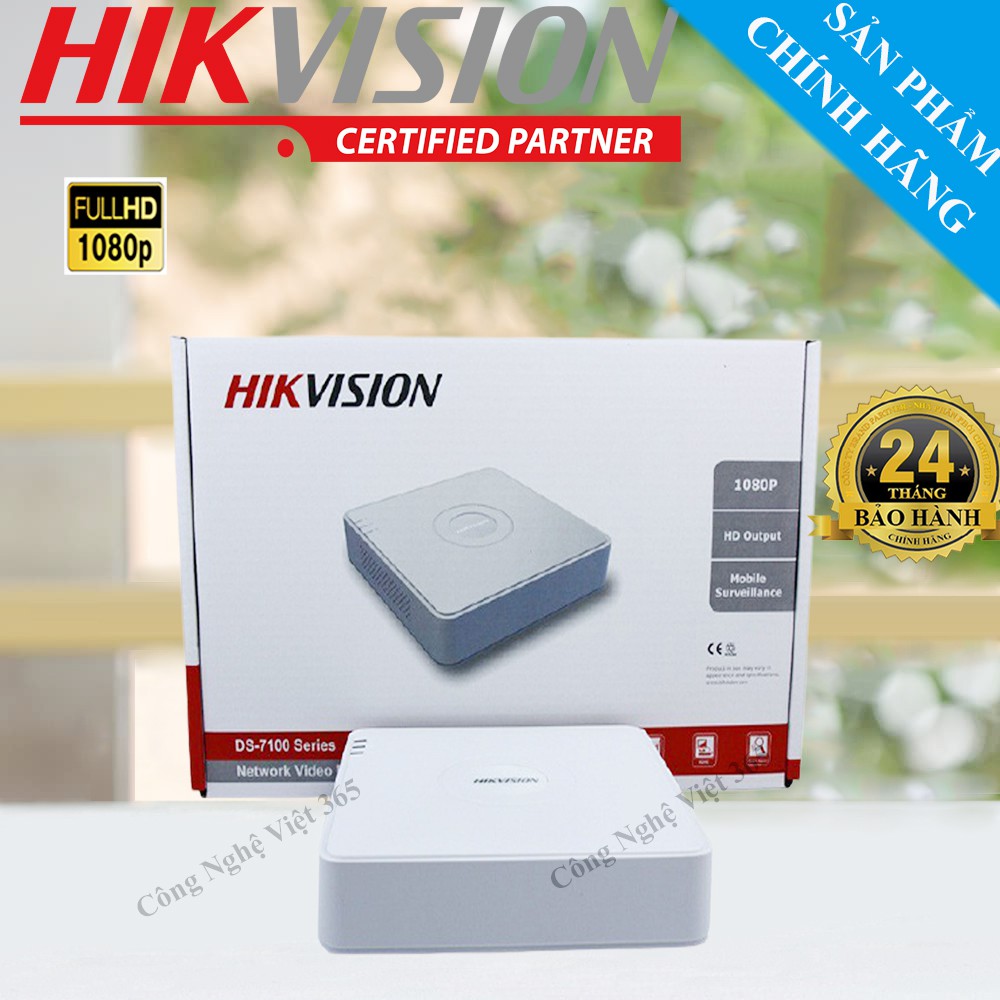 Đầu ghi Hikvision DS-7104HGHI-F1 4 kênh giành cho camera, thiết bị wifi, lưu trữ lại video – Bảo hành 24 tháng