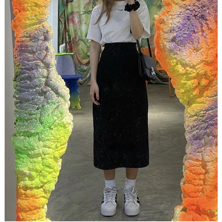 CHÂN VÁY CHỮ A DÁNG DÀI XẺ SAU- fromnang