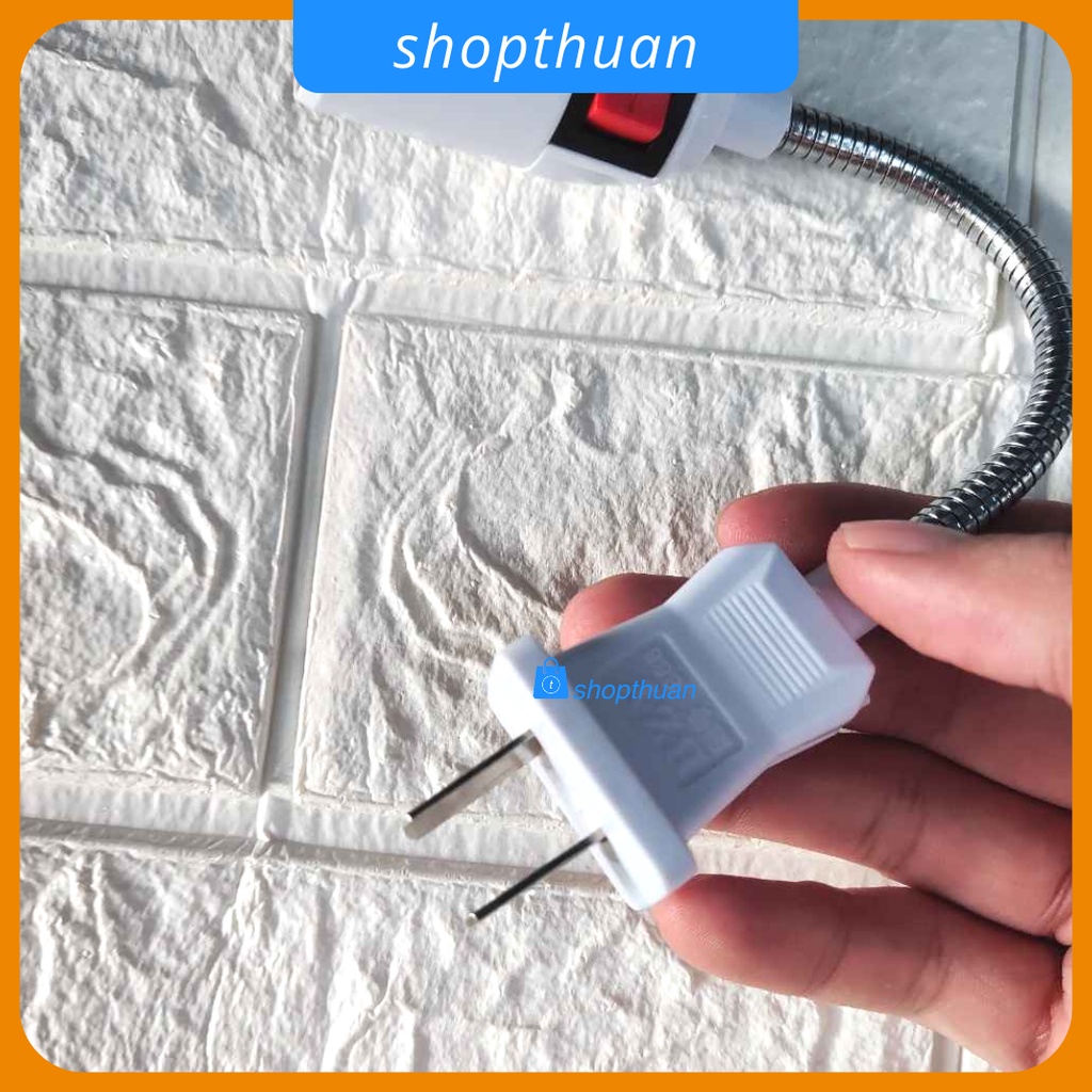 Đuôi đèn dây lò xo có công tắc có phích cắm, đuôi đèn E27