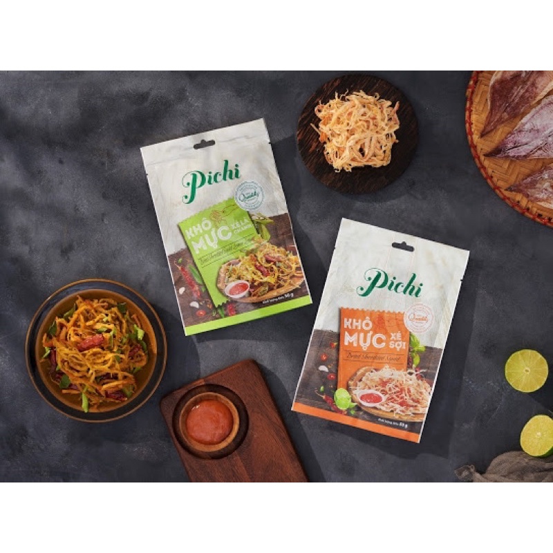 [HÀNG CHÍNH HÃNG] Khô mực xé vị lá chanh Pichi (Túi 50g) | BigBuy360 - bigbuy360.vn