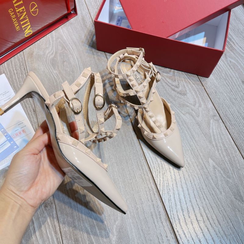 x(ẢNH THẬT) Sandal 7p Viền Đinh Tán Da Bóng Mềm Êm Fullbox Bill Túi Cao Cấp