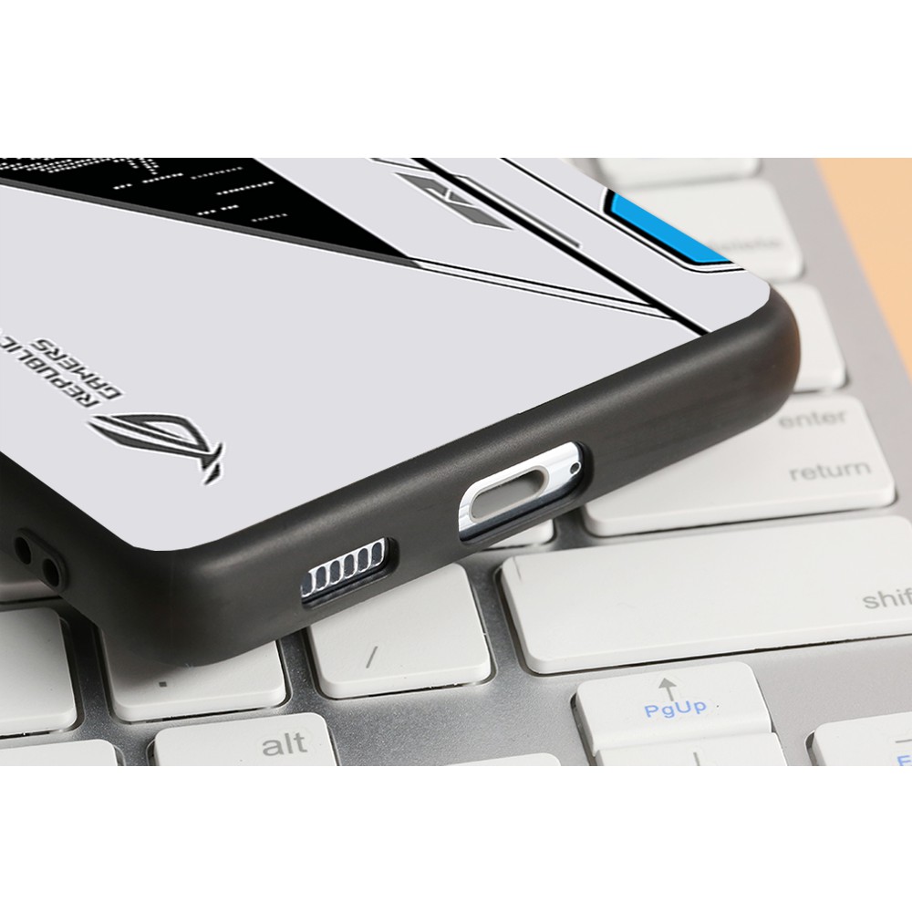 Ốp lưng kính cường lực Samsung Galaxy S21, S21 Plus, S21 Ultra - Gaming ROG