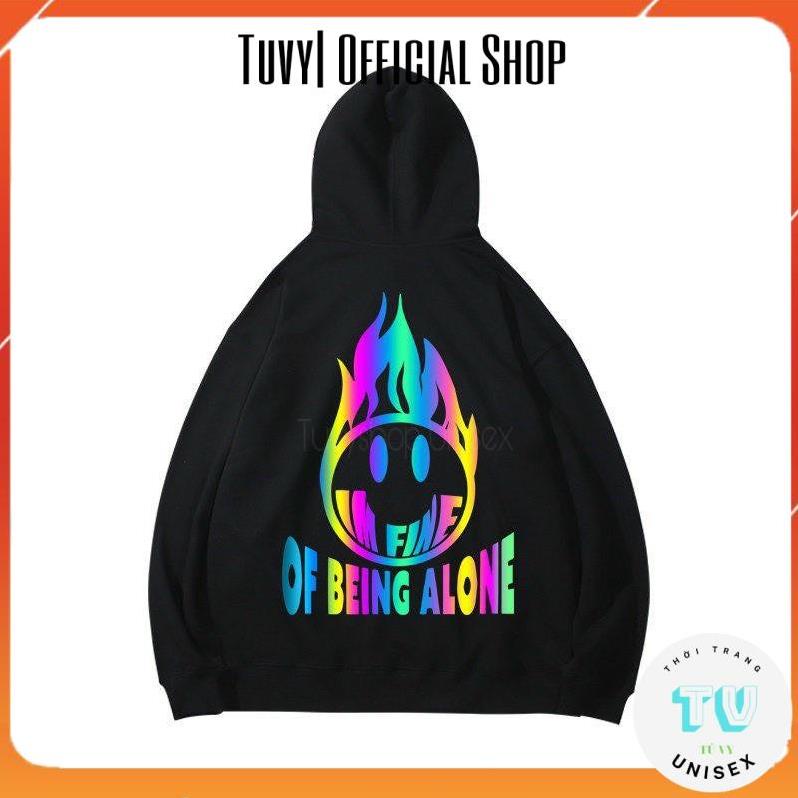 Áo Hoodie Nỉ Nam Nữ From Rộng Unisex In Dạ Quang Phát Sáng Cực Hot Chất Nỉ Ngoại Dày Dặn (imfine)