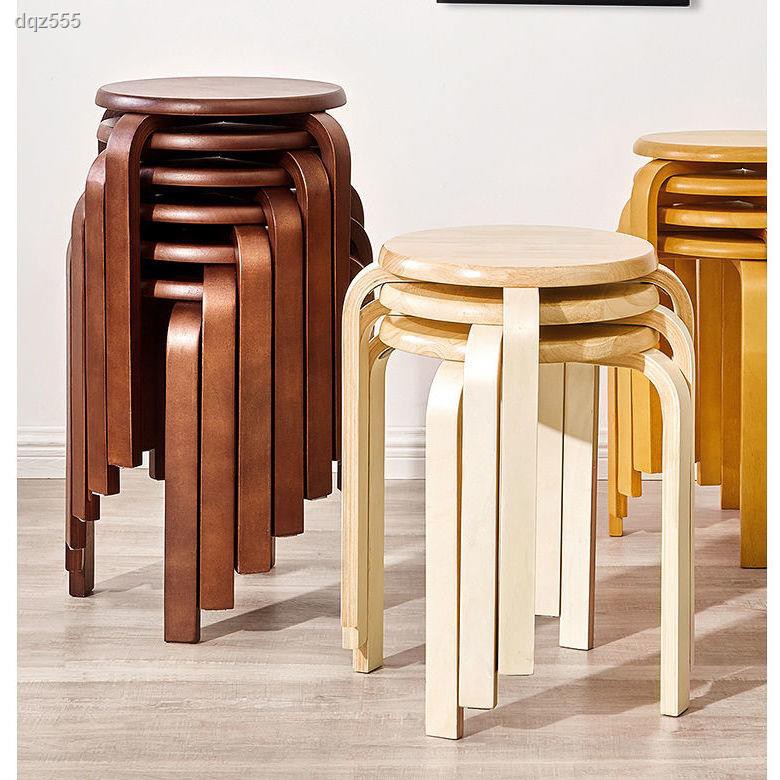 Ghế Đẩu Tròn Bằng Gỗ Trơn Tiện Dụng Cho Gia Đình | BigBuy360 - bigbuy360.vn