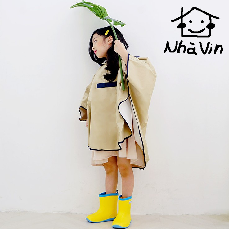Áo mưa em bé cao cấp, áo mua cho bé Style Hàn Quốc, thương hiệu Nhà Vin