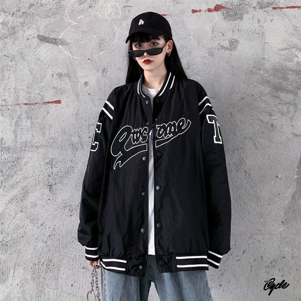 Áo Khoác Dù Nam Nữ Unisex - Áo Khoác Jacket Bombers QTSOME Màu Đen Siêu Hot - SOUDEIN9