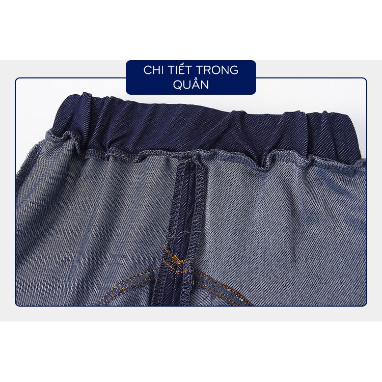 Quần DENIM bé trai WELLKIDS quần thun cao bồi cho bé hàng xuất Âu Mỹ
