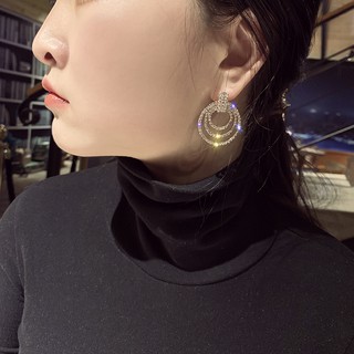 BÔNG TAI TRÒN ĐÍNH ĐÁ - MELY 1267