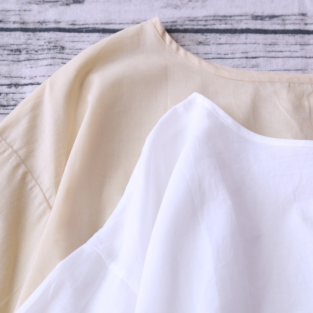 ÁO TAY BỒNG PHỐI NƠ BÊN HÔNG