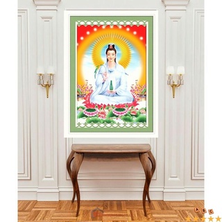 Tranh đính đá quan thế âm bồ tát DF419 VS092 (55cm x 75cm)