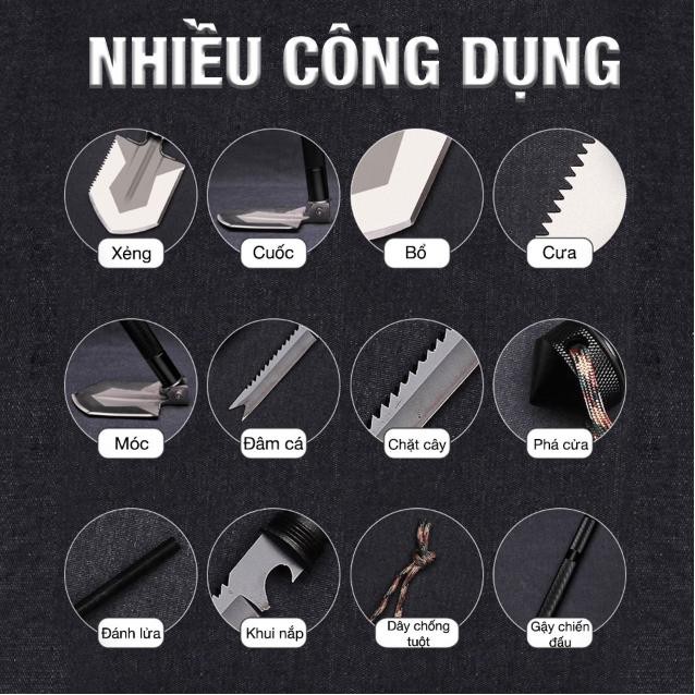 Dụng cụ sinh tồn 4 in 1 dành cho dân đi phượt leo núi - Home and Garden