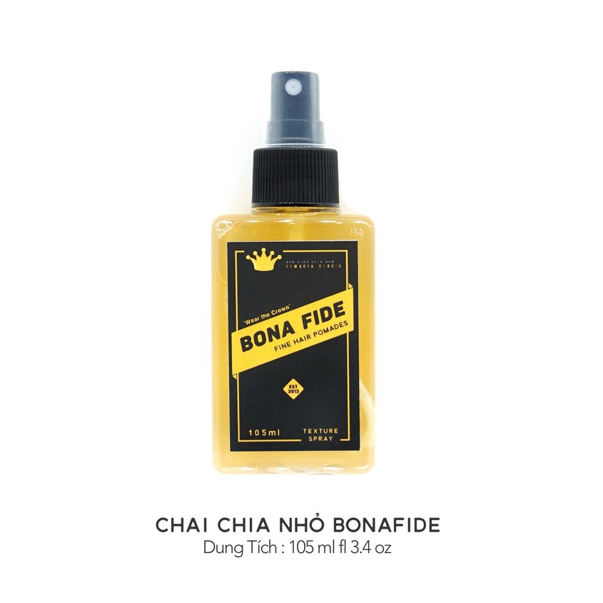 [HÀ NỘI] Xịt tạo kiểu Bonafide Texture Spray 105ml - Sample Dùng Thử