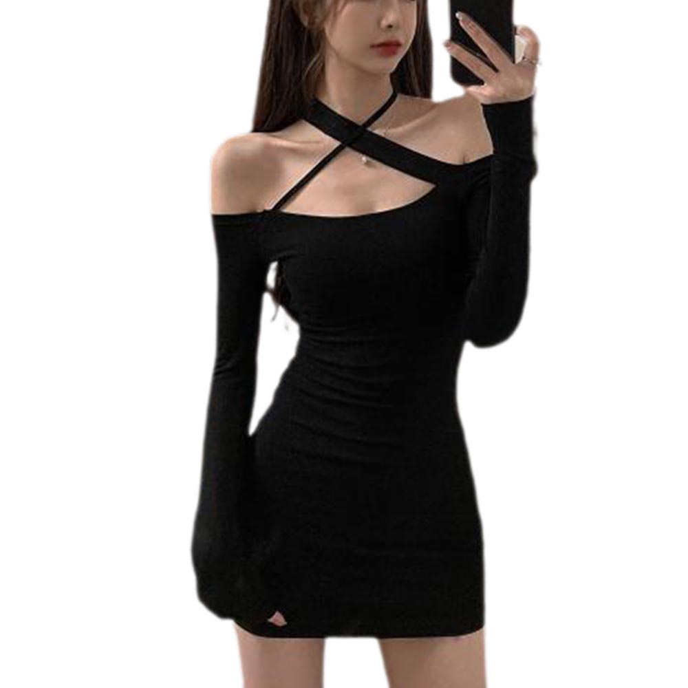 Đầm nữ dáng ôm trễ vai phong cách Hàn Quốc gợi cảm