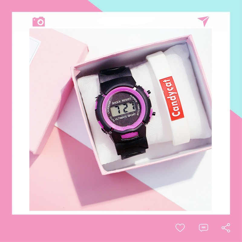 Đồng hồ thời trang trẻ em điện tử LCD Shock Resist DH74 giá rẻ tiện dụng