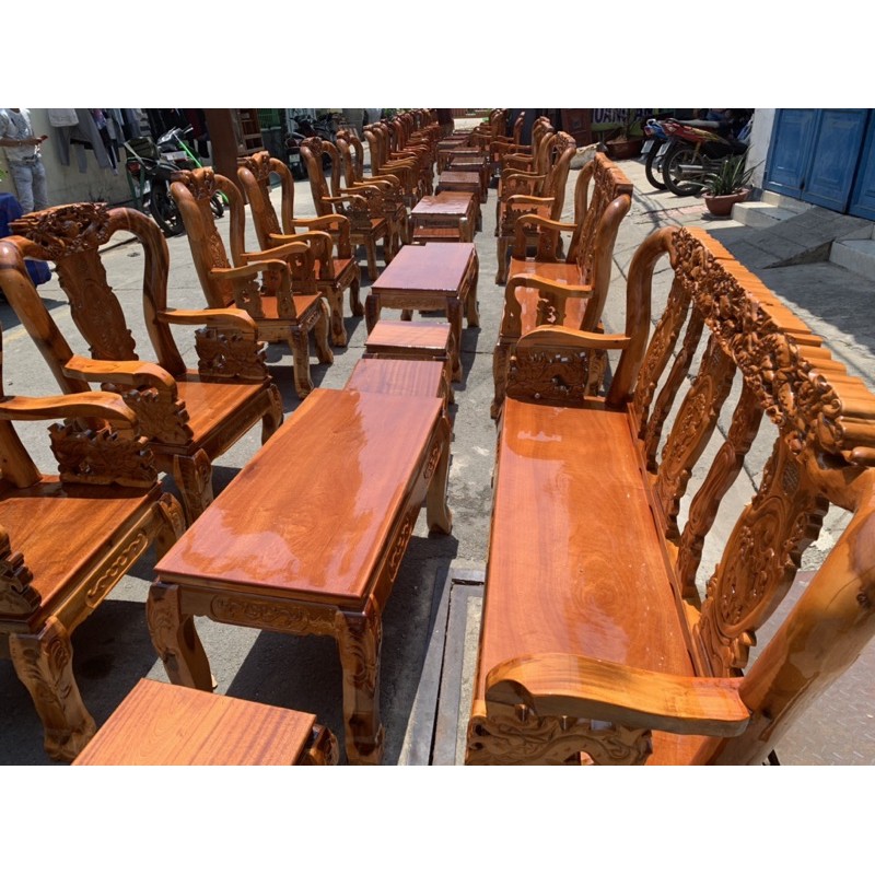 Bộ Salon bàn ghế gỗ 6 món 100% gỗ tự nhiên