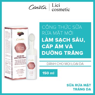 Sữa rửa mặt trắng da Cénota Whitening Facial Cleanser 150ml, sữa rửa mặt trắng da dưỡng trắng
