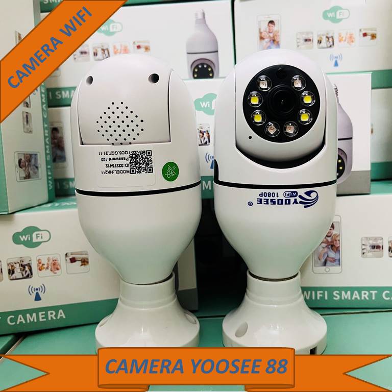 Camera wifi YOOSEE HD 1080p , kiểu dáng độc đáo, xoay 360 độ, hỗ trợ hồng ngoại và flash màu quay đêm