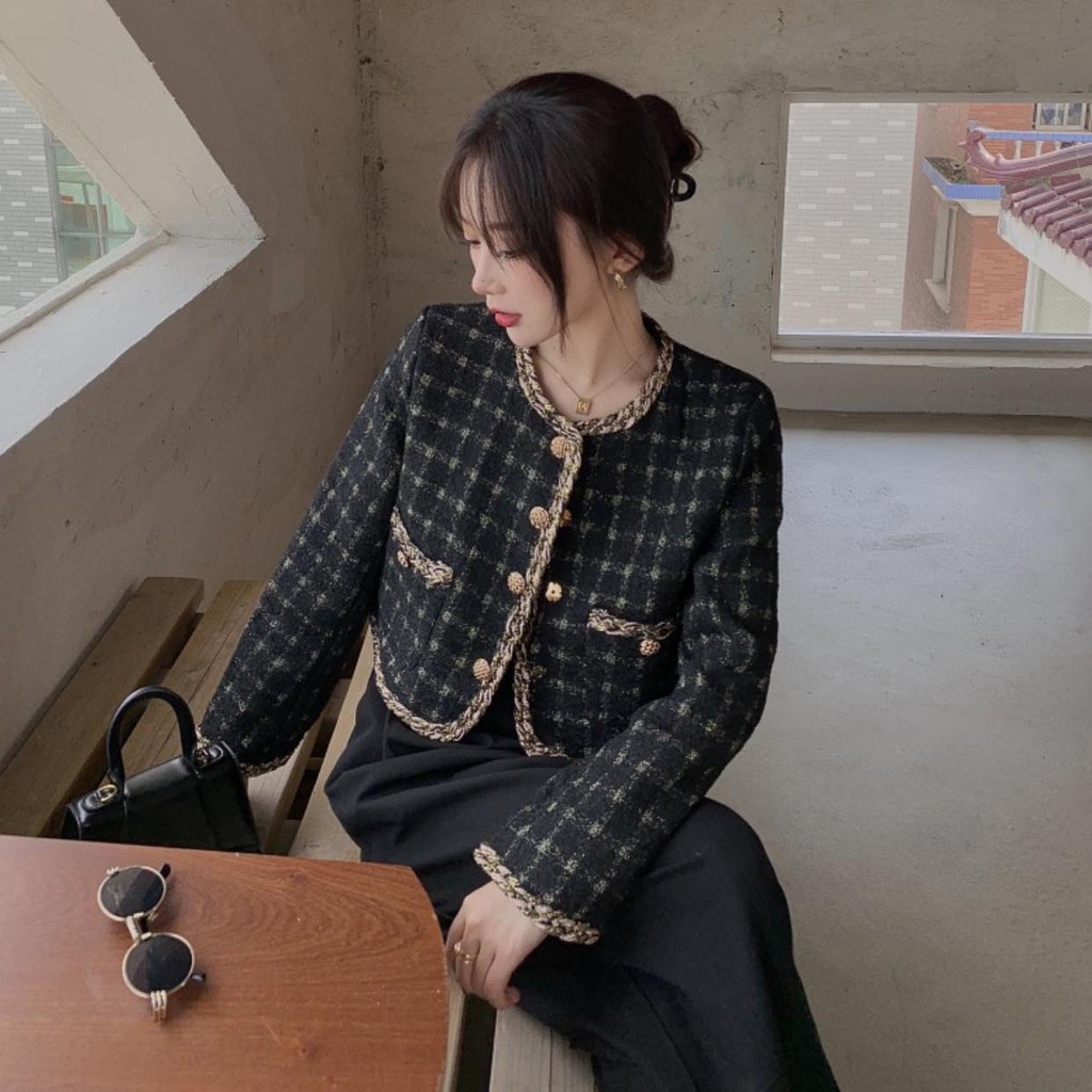 ÁO DẠ PHỐI VIỀN DÁNG NGẮN ( mẫu mới) | BigBuy360 - bigbuy360.vn