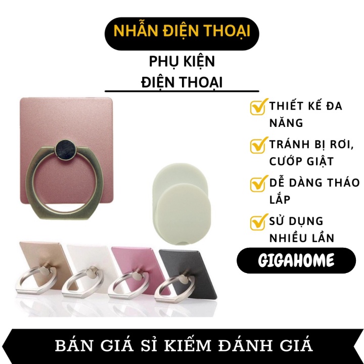 Nhẫn Điện Thoại GIGAHOME Giá Đỡ Điện Thoại, Vòng Nhẫn Xỏ Ngón Tay, Móc Khóa Khoen Tròn 4112