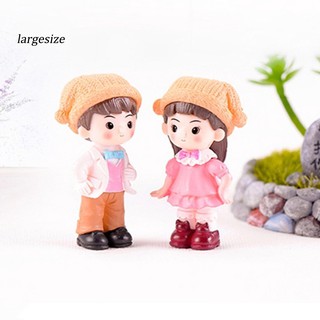 Set 2 tượng bé trai bé gái trang trí không gian DIY